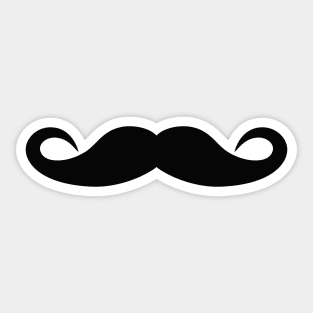 Black Mustache Sophisticated Sticker